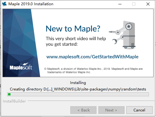 Maple 2019菜单栏截图