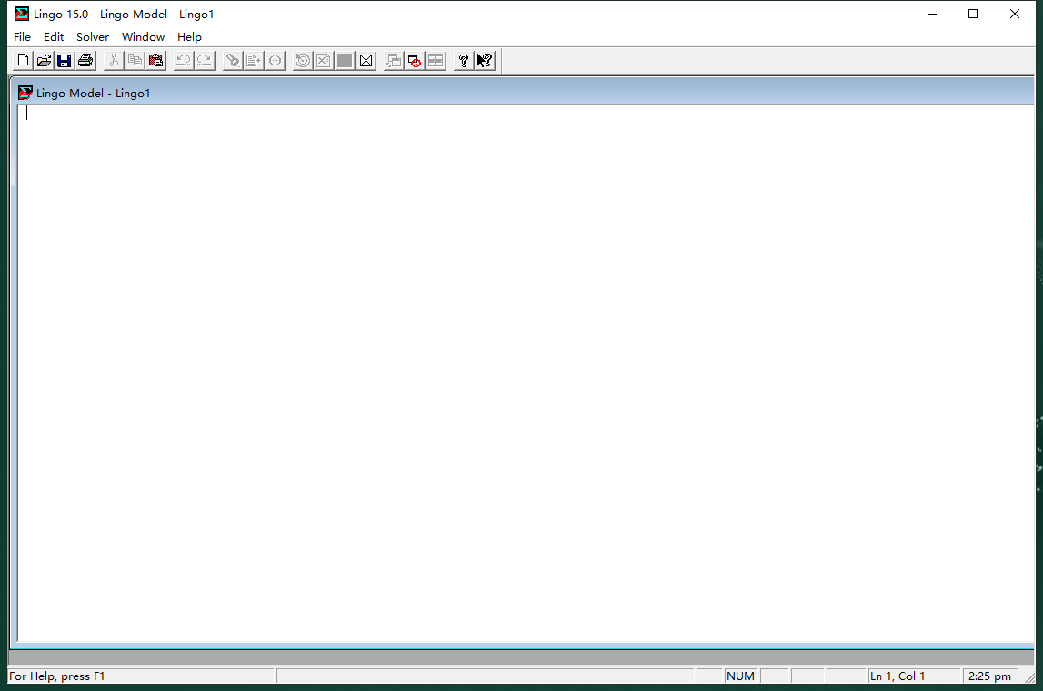 LINGO 15主程序界面概览