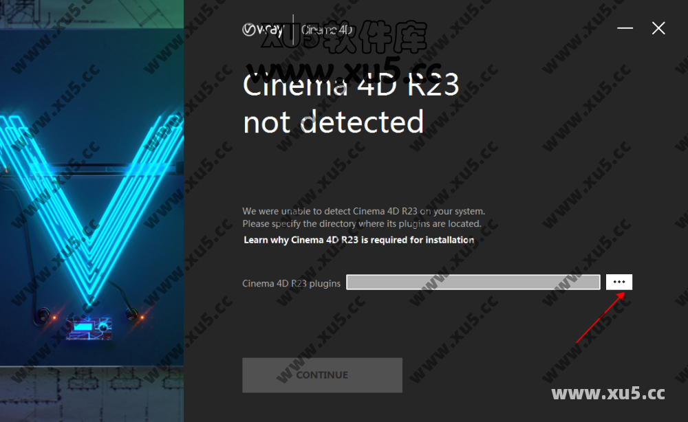 VRay 5.0 for C4D 安装路径选择