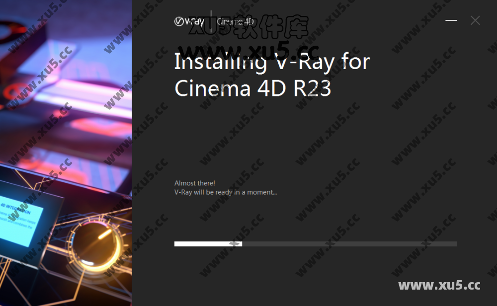 VRay 5.0 for C4D 安装选项界面
