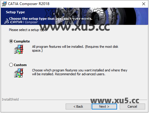 DS CATIA Composer R2018安装选项截图