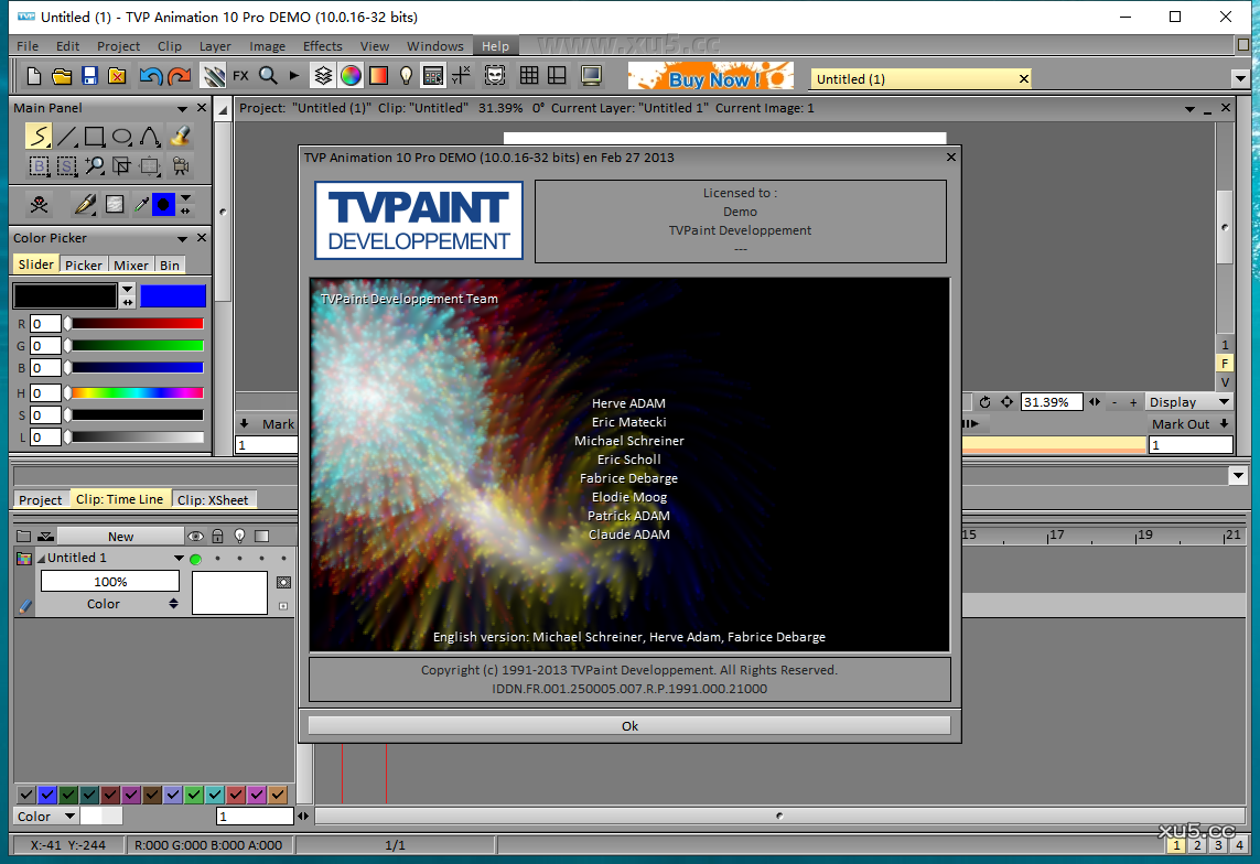 TVPaint Animation 10.0软件启动界面截图