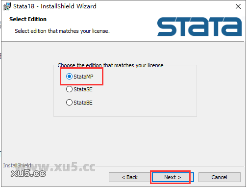 Stata 18安装组件选择界面截图