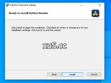 DaVinci Resolve v19.1.4.11 安装进度界面