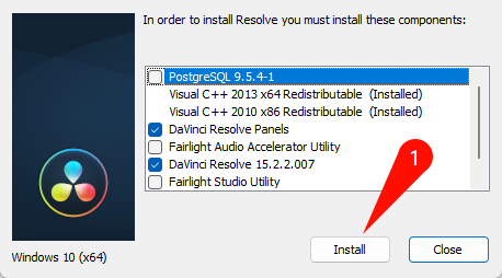 DaVinci Resolve 15.2.2 安装许可协议界面