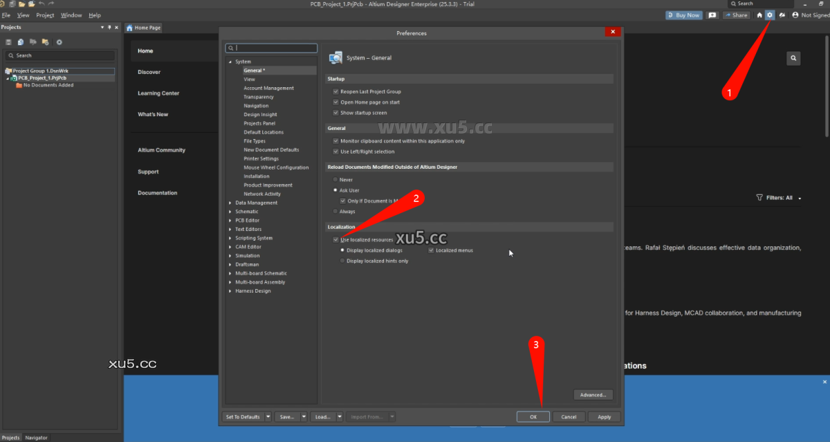 Altium Designer 2025.3.3 PCB设计界面