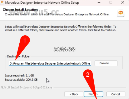 Marvelous Designer Enterprise 2025 安装选项界面